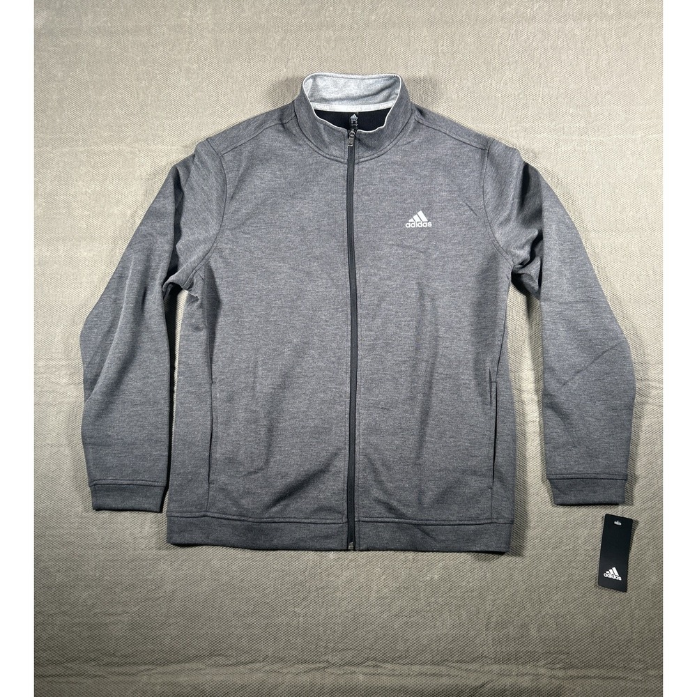 Adidas Golf Mens Elevated Jacket Gray Full Zip ADVR0896 Large